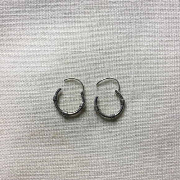 New Sterling Silver Hoops - Picture 3 of 3